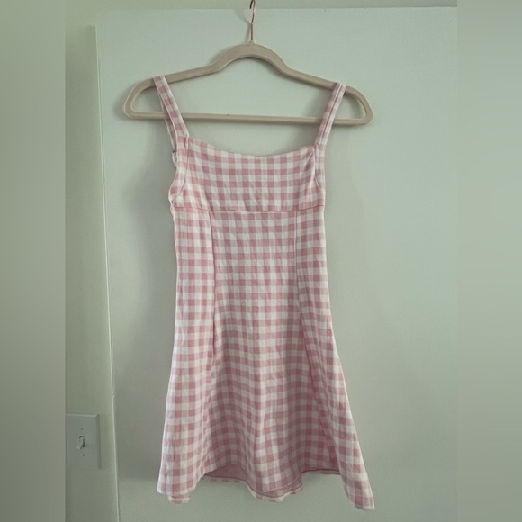EUC Frankies Bikinis X Out From Under Valentina Gingham Mini Dress, size S - Picture 1 of 4